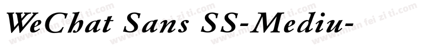 WeChat Sans SS-Mediu字体转换